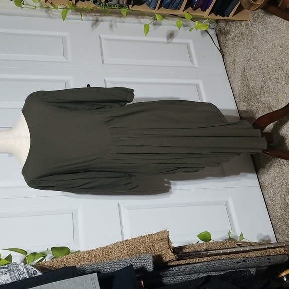 Asymetrical Beaded Shirt Dress - Picture 3 of 8